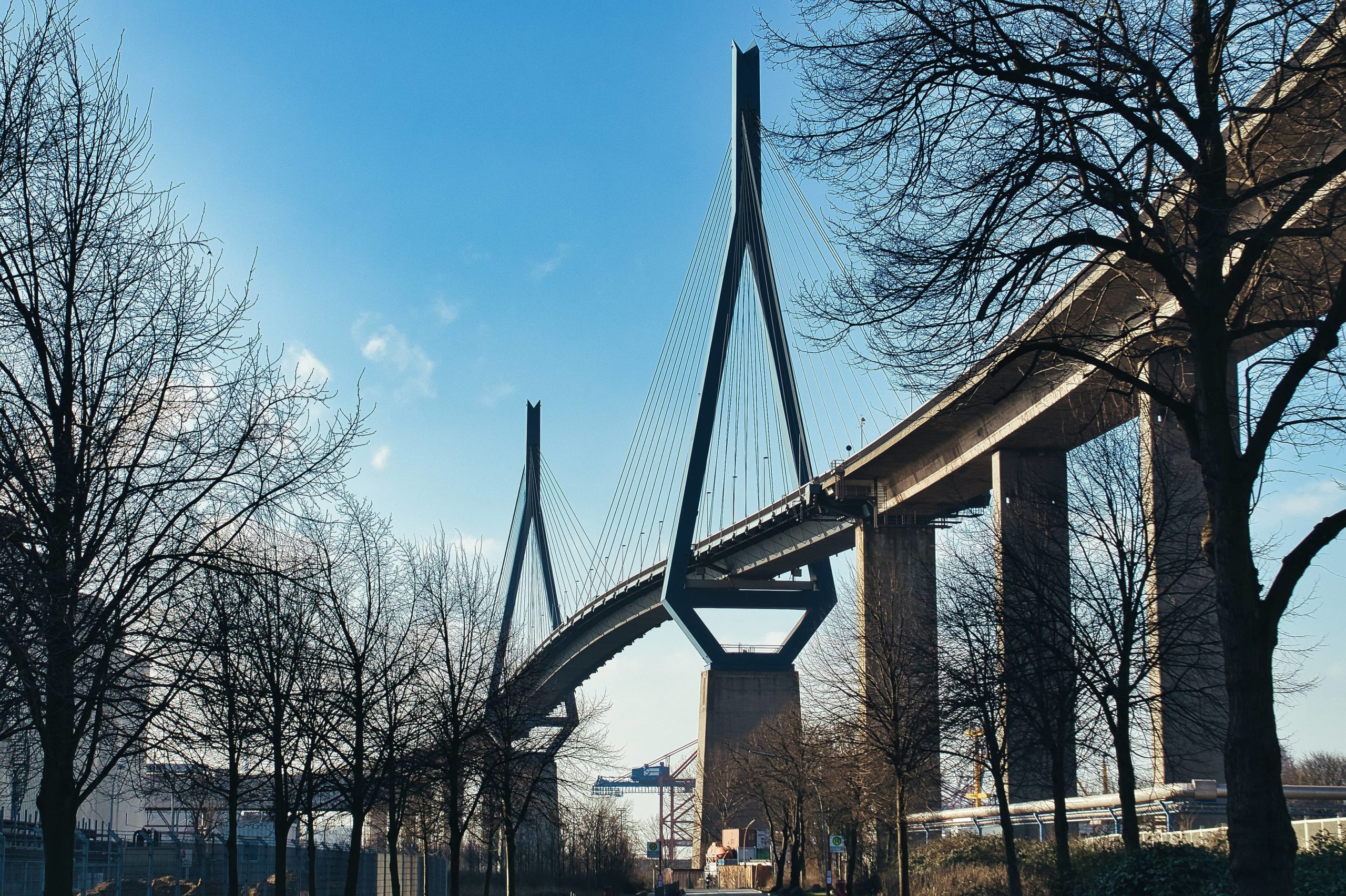 Köhlbrandbrücke im Hamburger Hafen, fotografiert von Danny Körber.